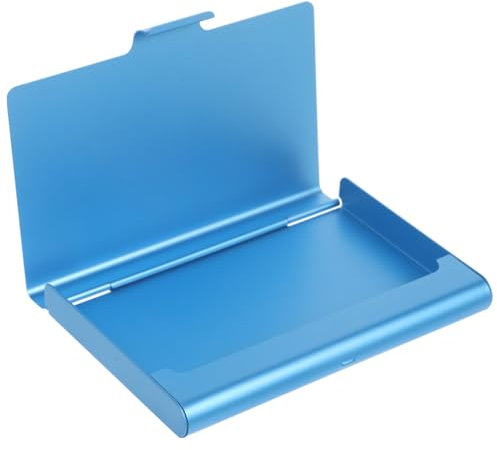 VILLFUL Visitenkartenbox Aus Aluminiumlegierung Kartenhalter Fürs Büro Visitenkartenetui Mit Großem Fassungsvermögen Stabiler Bürokartenbehälter Aufbewahrungsbox Für Schreibtisch