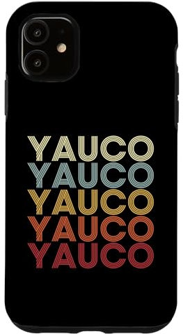 Hülle für iPhone 11 Yauco Puerto Rico Yauco PR Vintage Text