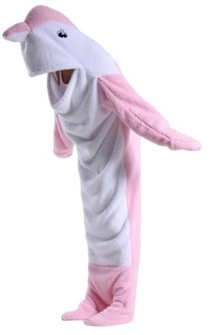 Wearable Dolphin Blanket, Blanket Super Soft Hoodie, Sleeping Bag Wearable Blanket For Adults, Wearable Blanket Hoodie Onesie, Wearable Dolphin Blanket For Cosplay