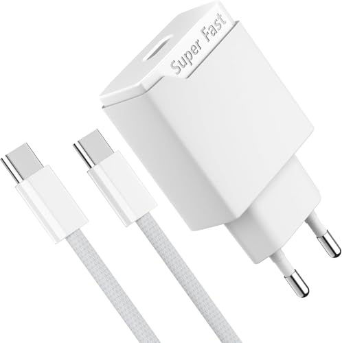 Newding Chargeur 25W Rapide Compatible avec Samsung S25 S24 S23 | Prise USB C Adaptateur Secteur avec Câble Type C pour Samsung Galaxy Z Flip/Z Fold 7 6 5 4 3, A17 A06 A05s A26 A16 A55 A52s