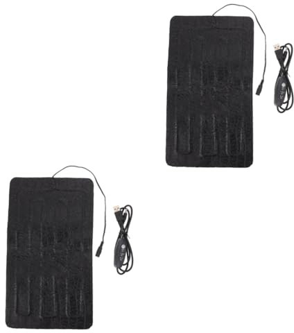 YARNOW 2 STK Heizkissen Für Haustiere Anti-Biss-heizmatte Schildkröte Kleines Terrarium Reptilien-heizkissen Periodenpads Für Hunde Schlangenheizkissen Reptichip Wärmekissen Leder Black