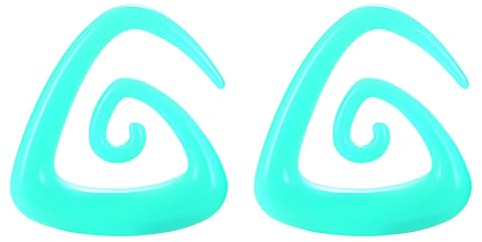 1 Paar Schwarz Dreieck 1.6 mm(14 G) Acryl Dehnspiralen Plugs Tunnel Kegel Dehnungsschnecke Acrylkegel Dehnschnecke Set Ohrringe Dehnstab Piercing Spirale Ohr Expander Frauen Herren
