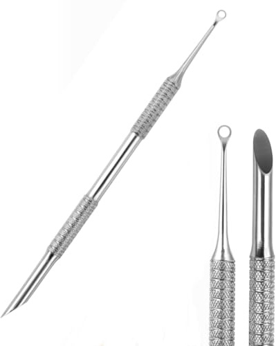 Aiyraa Cuticle Pusher, 2-in-1 Russian Style Double Ended Nail Pusher