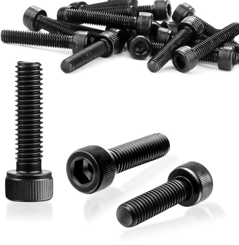SWTYExt 60 Stk Zylinderschrauben M5x20mm Innensechskant Schrauben Schwarz | M5 Zylinderkopfschrauben, DIN 912, Inbusschrauben, Kohlenstoffstahl, Gewindeschrauben, Sechskantschrauben, für Reparieren
