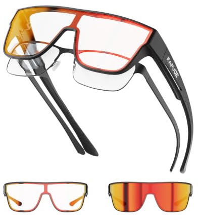 KAPVOE Selbsttönend Photochromatische Sonnenbrille UV400 Schutz Überziehbrille für Brillenträger übergroße Quadratische Sonnenbrille für Damen und Herren TR90 Rahmen Golfen Fahren Angeln Fahrradbrille