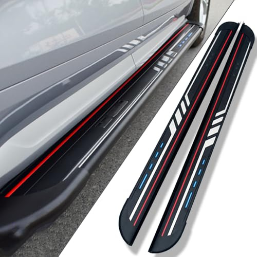 Lot de 2 pédales de marchepied latérales en aluminium (avec supports) pour Ford Ranger 2019-2022, design dynamique, vol de cœur au premier regard