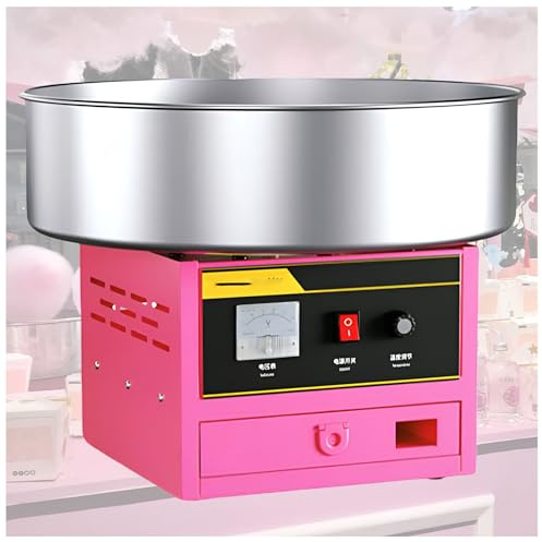 UPLTOE Elektrischer Zuckerwattautomat,Automatische Baumwollzucker Herstellungsmaschine,Stainless Steel Bowl & Sugar Spoon,for Children's Birthday Parties at Home,Family Parties A