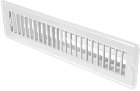 Housoutil Rejilla de Ventilación de Suelo Metálica 2X12 Pulgadas Válvula Reguladora Resistente y Ajustable para Suelos y Paredes del Hogar Cubierta para Aire Acondicionado y