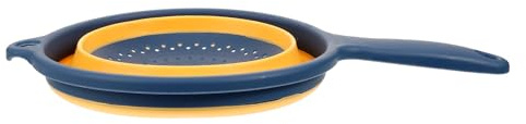 BESPORTBLE Cestello Scolapasta Pieghevole da Cucina Manico, Resistente al Calore, Grande Capacità per Lavaggio e Scolo di Verdure e Frutta, Utensile Domestico Multifunctional Stile Casuale