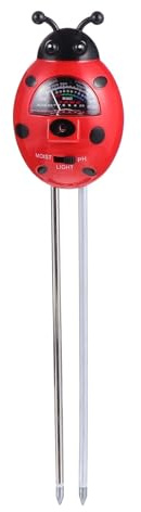 BIUDECO Tester Terreno 3 in 1 Misuratore Ph Suolo, Igrometro e Sensore Luce, Kit Controllo Terreno per Giardinaggio e Piante in Vaso, Strumento Leggero per Analisi Suolo Interno ed