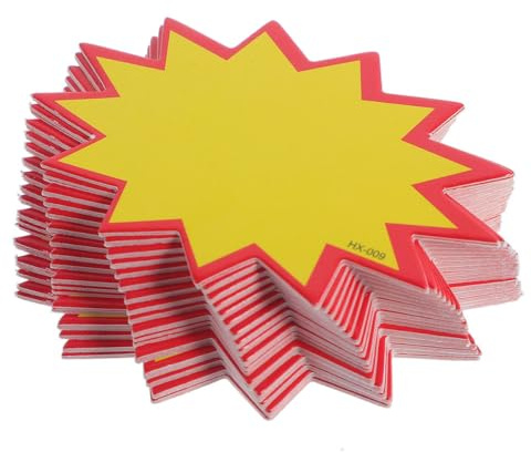 Homoyoyo 300 Stück Papier Preisschilder 5x7cm für Supermärkte und Einzelhandel Leuchtend Wiederbeschreibbar Robuste Preisschilder für Obst Gemüse und Ladenausstattung