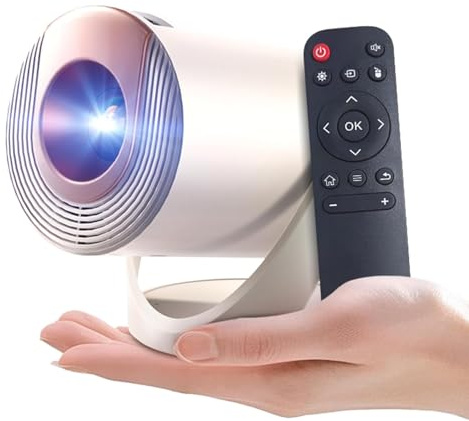 Mini Beamer mit Android 11, 1080P HD Projektor, WLAN & Bluetooth, automatische Trapezkorrektur, tragbar für Heimkino & Outdoor