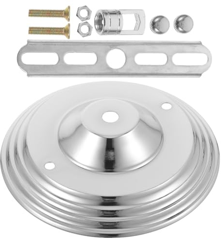 Deckenleuchten Baldachin aus Eisen, 1 Satz, Silber, Dekorativ | Leuchtenabdeckung, Deckenhalterung Lampe, Schlafzimmer Deko für Schlafzimmer und Kinderzimmer