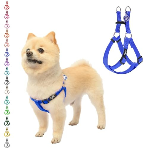 PUPTECK Step-in Dog Harness Medium Dog, Anti Pull Adjustable Dog Halter Easy Control for Walking