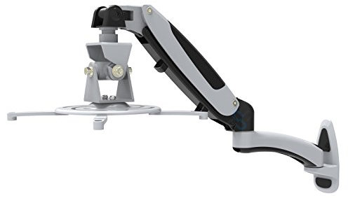 HFTEK, supporto da parete universale per proiettori e videoproiettori, inclinabile, orientabile