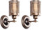 Luling Industrie Wandleuchte 2 Pack, Steampunk Metallnetz Lampenschirm Innen Vintage Wandleuchte Verstellbare Steckdose für Garagentor Veranda Hallway（NO Bulb）
