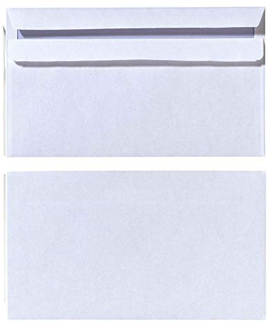 Herlitz Briefumschlag DIN Lang Selbstklebend, 100 Stück mit Innendruck in Folienpackung, eingeschweißt, weiß (3x 100 Stück)
