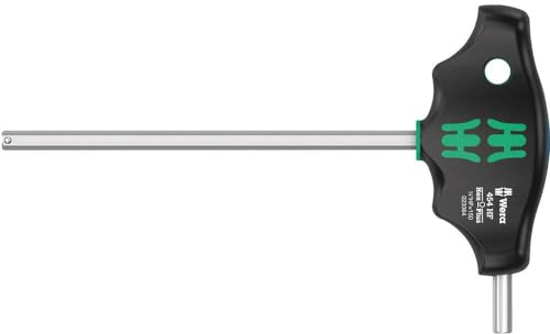 Wera 05023364001 454 HF T-Handle Hexagon Screwdriver Hex-Plus with Holding Function, Imperial, Imp 1/4 x 150 mm