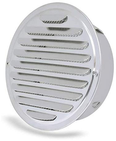 LTLWSH Stainless Steel Ventilation Grille, Exhaust Air Grid, Round with Flange, Pipe Connection And Insect Protection,250mm