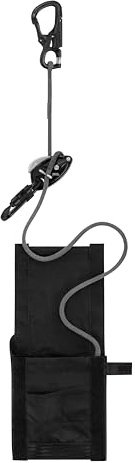 PETZL, Exo® Eashook Open, Individuelles Evakuierungssystem Mit Karabiner, Schwarz, 15 M, Unisex-Adult