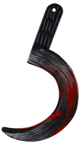 LUOZZY Funny Sickle Props Simulation Plastic Party Supplies for Halloween Party Cosplay Performance (Sickle)