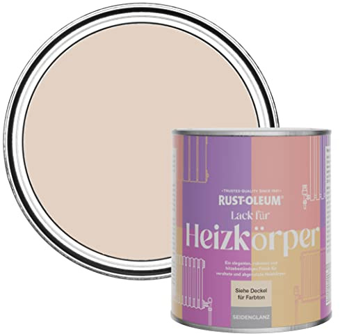 Rust-Oleum, hellrosa Heizkörperfarbe, hitzebeständig, geruchsarm in Seidenglanz Finish - Selbstgestrickt 750ML