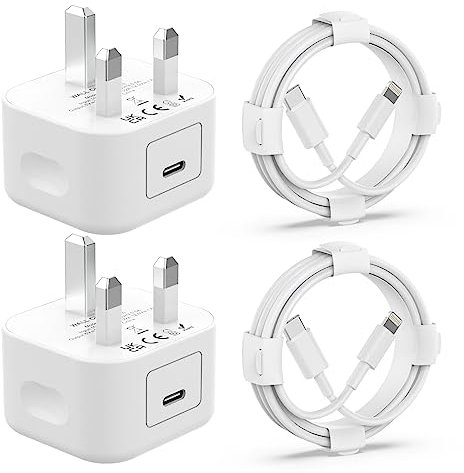 iPhone Charger Fast Charge [MFi Certified] 2Pack 20W iPhone Fast Charger with USB C to Lightning Cable, USB C Plug and Long Charging Cable 6FT for iPhone14 13 12 11 Pro/Pro Max/Plus/mini/X/XR