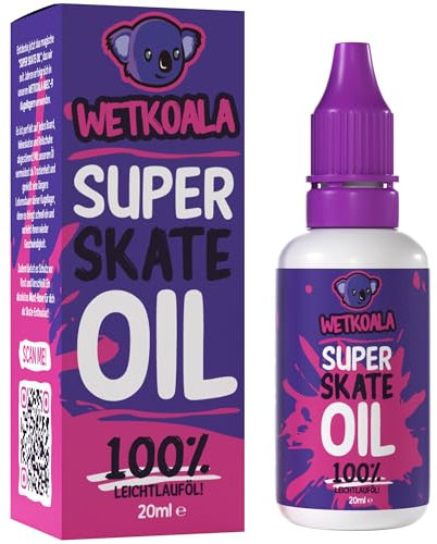 WETKOALA Huile pour roulement à billes (20 ml) Super Skate Oil pour skateboard, roller, longboard, waveboard, scooter, etc. Contre la sécheresse pour une longue durée de vie de vos roulements à billes