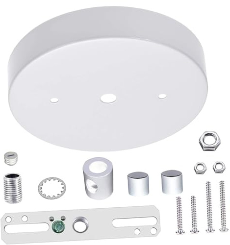 HOMSFOU 1ensemble Plaque De Canopée De Plafond Accessoire De Luminaire Suspendu Installation Facile Et Pratique Couleur Blanche Remplacement Pour Éclairages Intérieurs