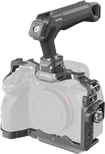 SMALLRIG Cage Kit for Sony Alpha 7R V/Alpha 7 IV/Alpha 7S III, HawkLock Quick Release Advanced Camera Cage with Top Handle, Cable Clamp for HDMI - 4538