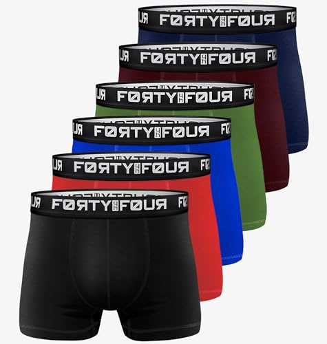 Forty Four Boxershorts Herren 6er Multi-Pack S-5XL Unterwäsche Unterhosen Männer Men Retroshorts New (DE/NL/SE/PL, Alphanumerisch, 4XL, Regular, Regular, 446d 6er Set Mehrfarbig)