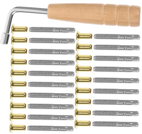 Leier Harfen Stiftnägel 1 Satz und Metall für Leier | Stimmwirbelnagel mit Nieten, Lyra Stimmschlüssel und Ersatzwerkzeug, Klassisches Design