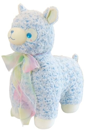 champracer Alpaka-Plüschtier, Alpaka Kuscheltier, Stand Alpaka Plüschtier,Lama-Plüschtier, groß, kuschel alpaka, Umarmungskissen, weiches Flauschiges Kissen,für Kinder Mädchen Jungen (23 cm,blau)