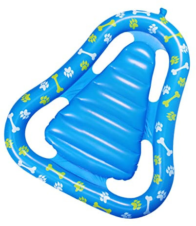 POPETPOP Aufblasbares Haustier Schwimmkissen Avocado Form Aus Dickem PVC Strapazierfähige Wasser Luftmatratze Für Hunde Und Katzen 125x97cm Schwimmunterlage Fürs Spielen Und Schwimmen