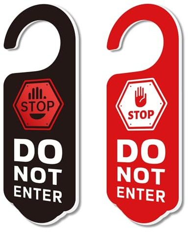 CHGCRAFT 2 paquet de Panneaux de Porte « Stop Do Not Enter » en Acrylique Gravé pour Bureau Maison et Réunion