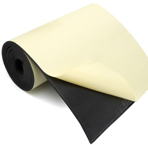 Neopren Schaumstoffplatte Selbstklebende Schaumstoffrolle 300mm(B)x1.5mm(D)x1.5m(L) Multifunktions Schaumstoff Selbstklebend, einfach zu schneidende Schalldämmung Rutschfest Isolierung Stoßdämpfung