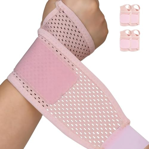 Ruispeed 2er-Pack ultradelgado Brazalete de muñeca de Malla - Soporte de muñeca Ajustable y Transpirable para Entrenamiento y Uso Diario - Férula Unisex para muñeca para aliviar el Dolor,