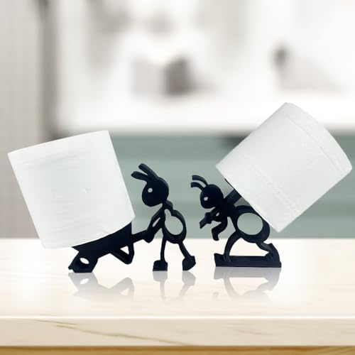 Hojalis 2 portarotolo di carta igienica a forma di formica, con stampa 3D, supporto per rotolo di carta igienica, divertente e unico, porta rotolo di carta igienica per rimorchio, decorazione per la