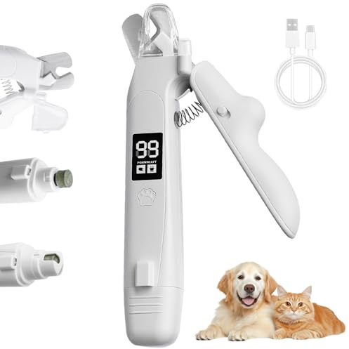 Synclum 2 in 1 Elektrischer Krallenschleifer Hund mit LED Licht
