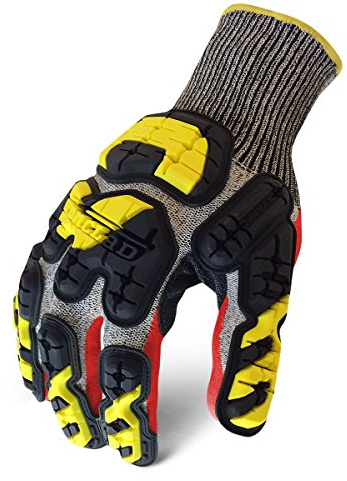 Ironclad Kong INDI-KC5-05-XL Industrial Impact Knit Cut 5 Oil & Gas Safety Gloves, X-Large