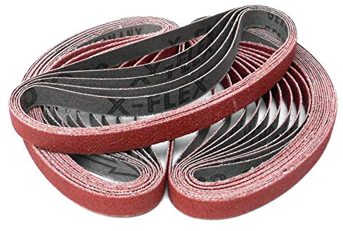 Klingspor Schleifband CS310XF – 10 x 330 mm – Körnung P80 – 25 Stück – für Holz, Metall, Farben & Lacke – flexible anpassungsfähige & reißfeste Gewebeunterlage – Profi-Schleifbänder für Bandfeile