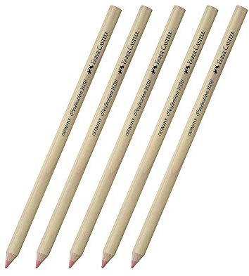 Faber-Castell - Gomma a Matita Perfection 5 x 7056 | Punta Rossa Morbida.