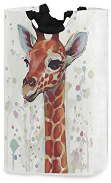 Mnsruu Panier à Linge Pliable avec poignée Motif Girafe