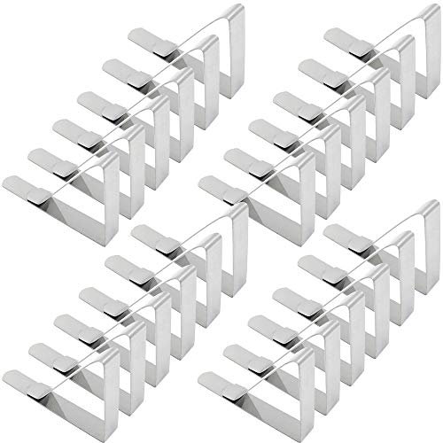 Latomex Tablecloth Clips, Set of 24 Extra Large Table Cover Cloth Clamps for Home Party & Picnic(Up to 2.7)