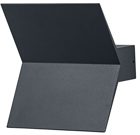 LEDVANCE ENDURA STYLE BAT 17,7cm - moderne Wandleuchte mit Aluminium-Gehäuse, LED Außenleuchte, 9,5W, 3000K warmweiß, 580 Lumen, RAL 7016 dunkelgrau, Außenlampe in Flügelform