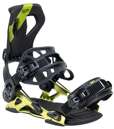 Fixations Snowboard SP Core Automatiques Type Flow Fixations Snow Tailles Homme et Femme Couleur Gunmetal Freestyle et Freeride (XL 44-46 EU)