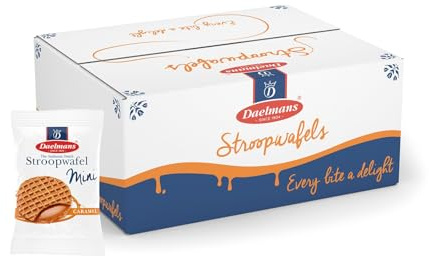 Daelmans Stroopwafels - Mini Stroopwafels - 200 piezas - Auténticos gofres de caramelo holandeses - Gofres de caramelo