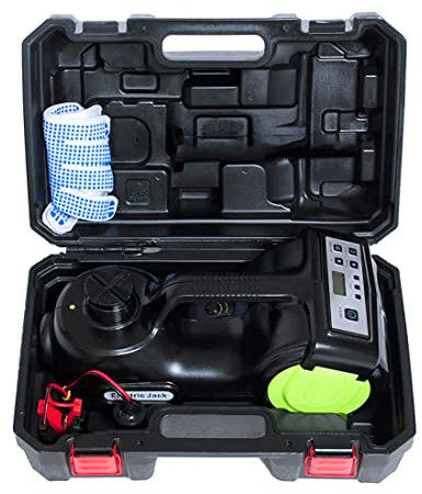 HLGKBY 5T 12V Auto Elektrischer Hydraulischer Digitaler Wagenheber Heben SUV Van Garage Notfallausrüstung Autoreparaturwerkzeug, Hubhöhenbereich von 6,1 bis 17,7 Zoll, leicht zu tragen