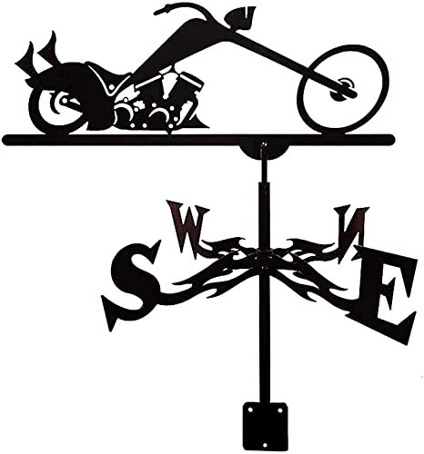 Girouette en métal girouette girouette girouette Crazy Moto girouette Outils de Mesure girouette Durable en Acier Inoxydable avec Support