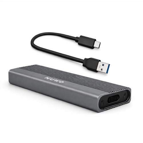 Nuwo 2818N Box Case SSD M.2 NVMe, Enclosure Esterno Alluminio Adattatore Type-C to USB 3.0 10Gbps PCIe NVMe, Lettore M2 Size 2230/2242/2260/2280, Senza Attrezzi